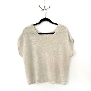 Short Sleeve Knit Roll Sleeve Top